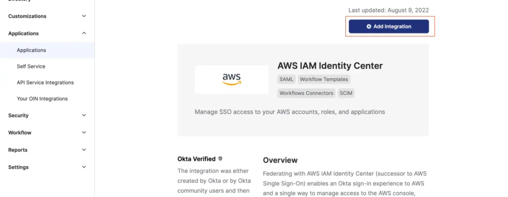 Add Integration button