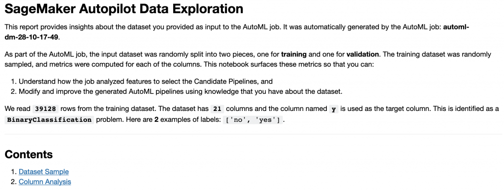 Automl avec Sagemaker Autopilot - Notebook genere pour le traitement des données