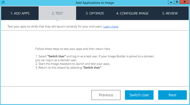 AppStream 2 - Bastion - Image Assistant test