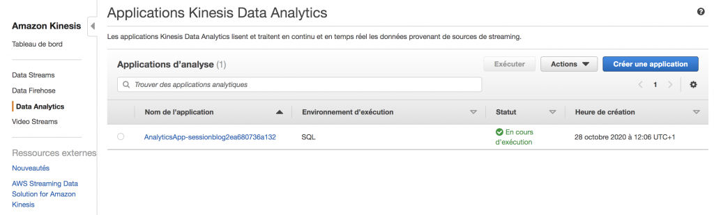 Kinesis - Lancement de l'application