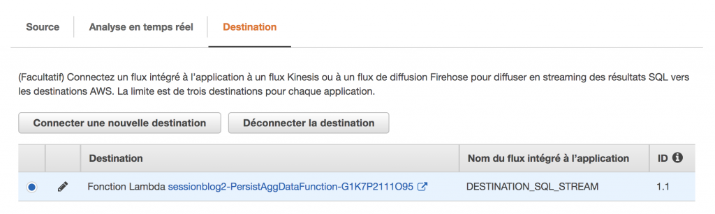 Amazon Kinesis - Utilisation d'AWS Lambda comme destination