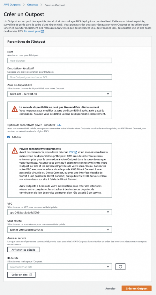 Présentation de la connectivité privée sur AWS Outposts - FIG3