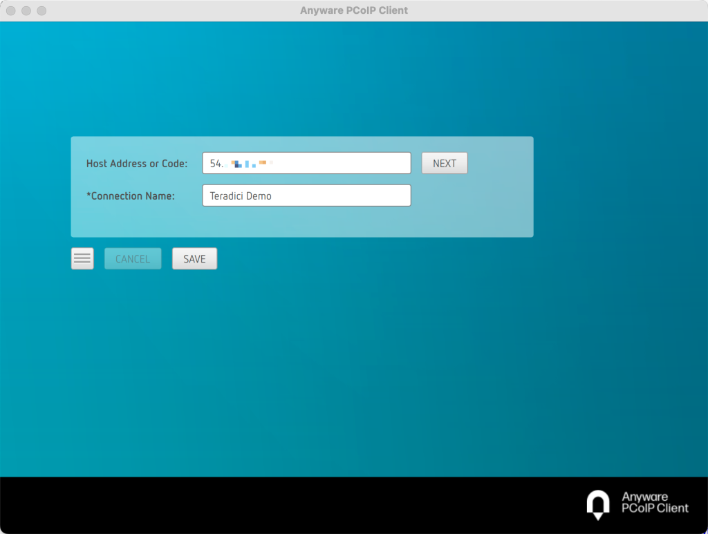 PCoIP Client configuration