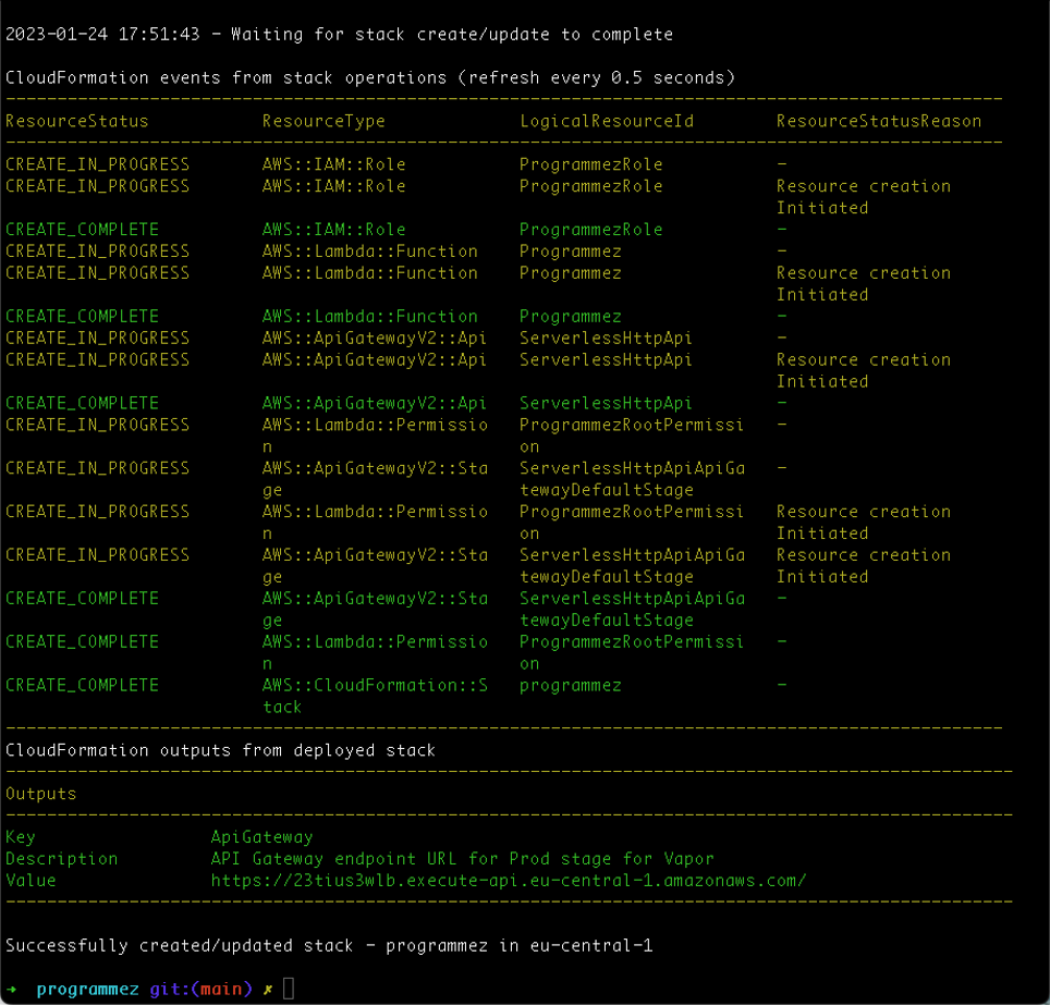 le déploiement SAM est fini