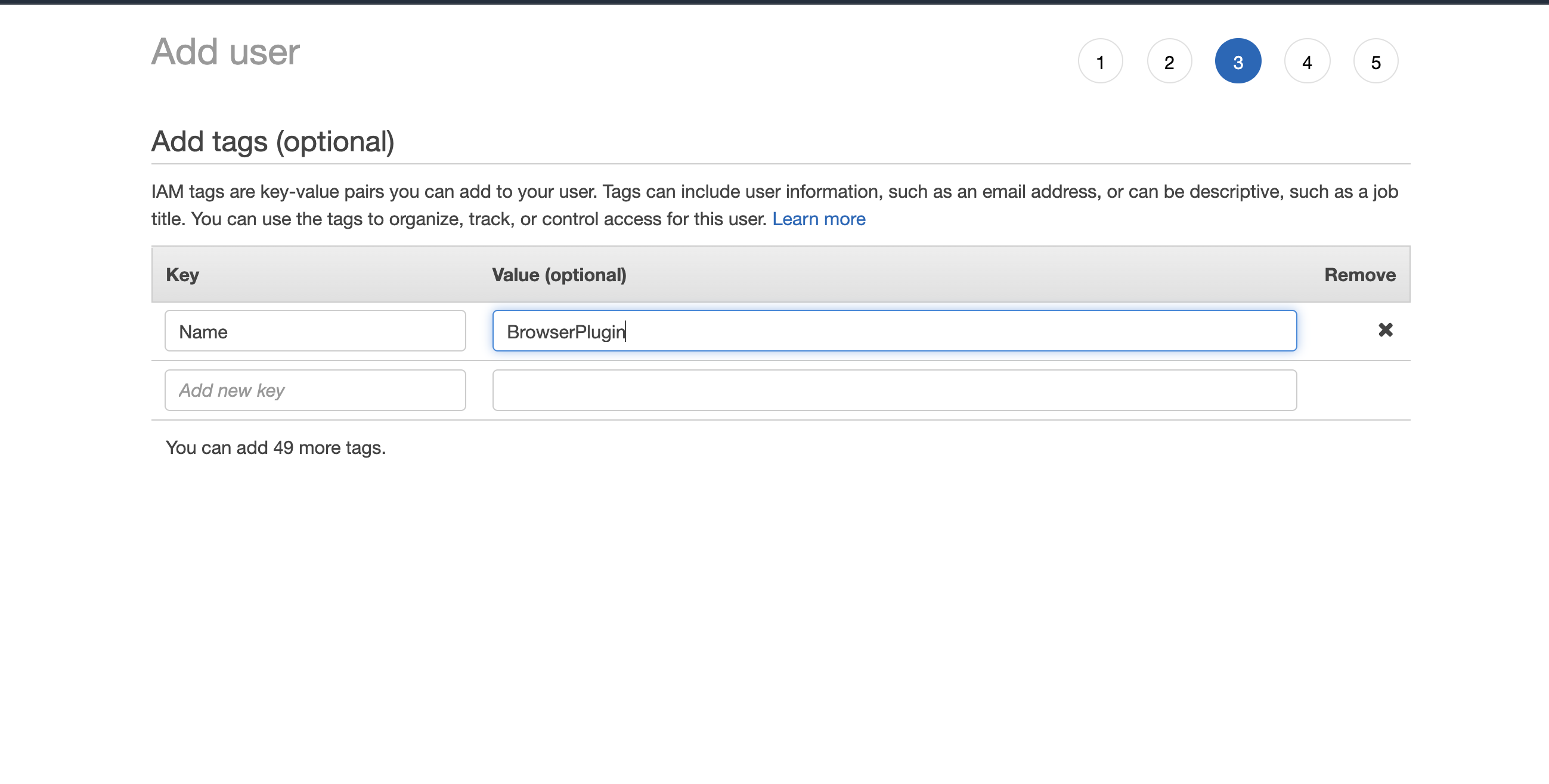 Layar pemberian tagging