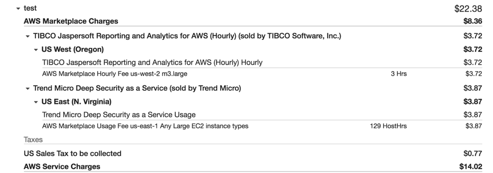 test account details