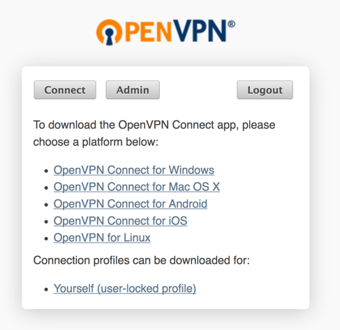 Public IP Access Server login page