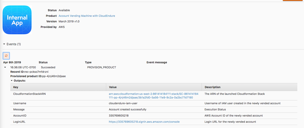 launching account vending machine