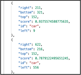 Snippet of result.json file.