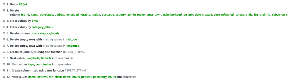 DatBrew transformation recipe