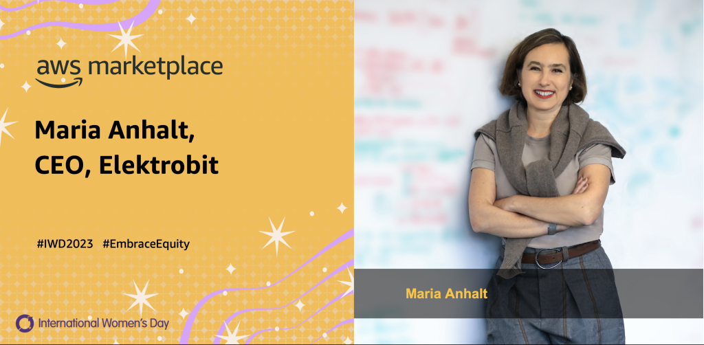 Maria Anhalt #IWD2023 #EmbraceEquity International Womens Day AWS Marketplace