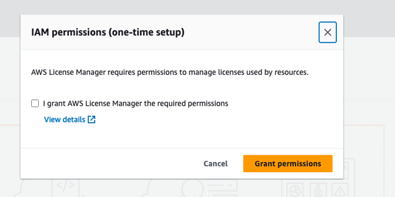 shows the permision window