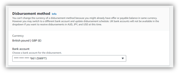 Adding a disbursement method