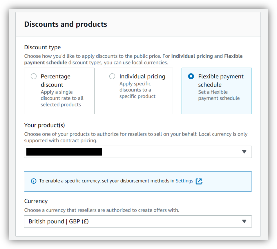 Creating a resale authorization in a local currency as an ISV