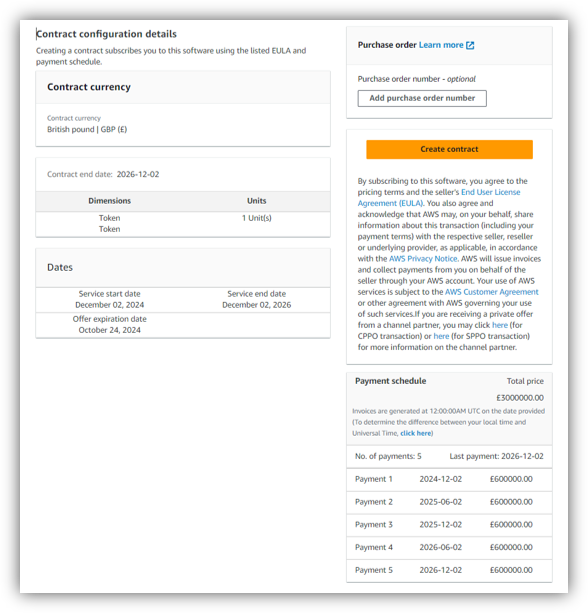 Accepting a private offer in the local currency