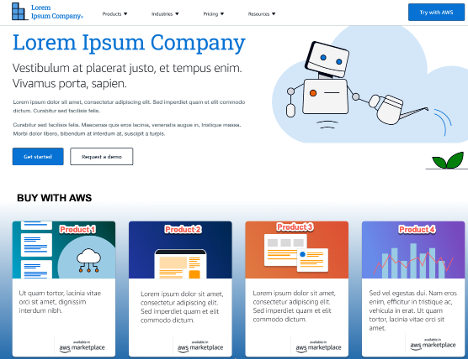 Figure 4 - Buy with AWS - Storefront