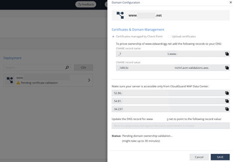 This image shares an example domain configuration for a domain that needs to be protected.