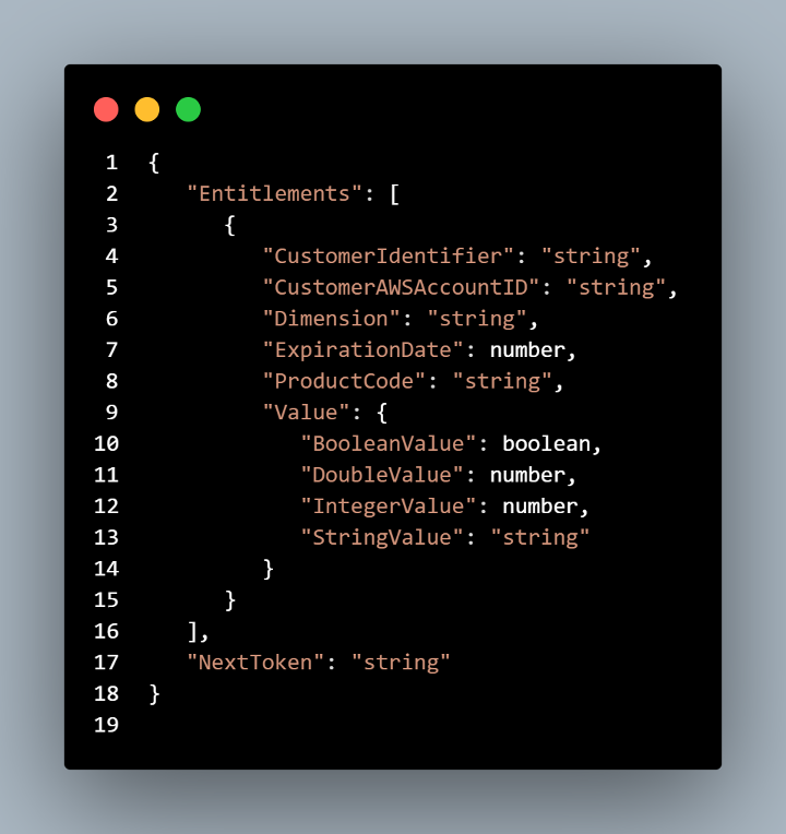 統合リクエストが送信された後のAWS Marketplaceからの応答。