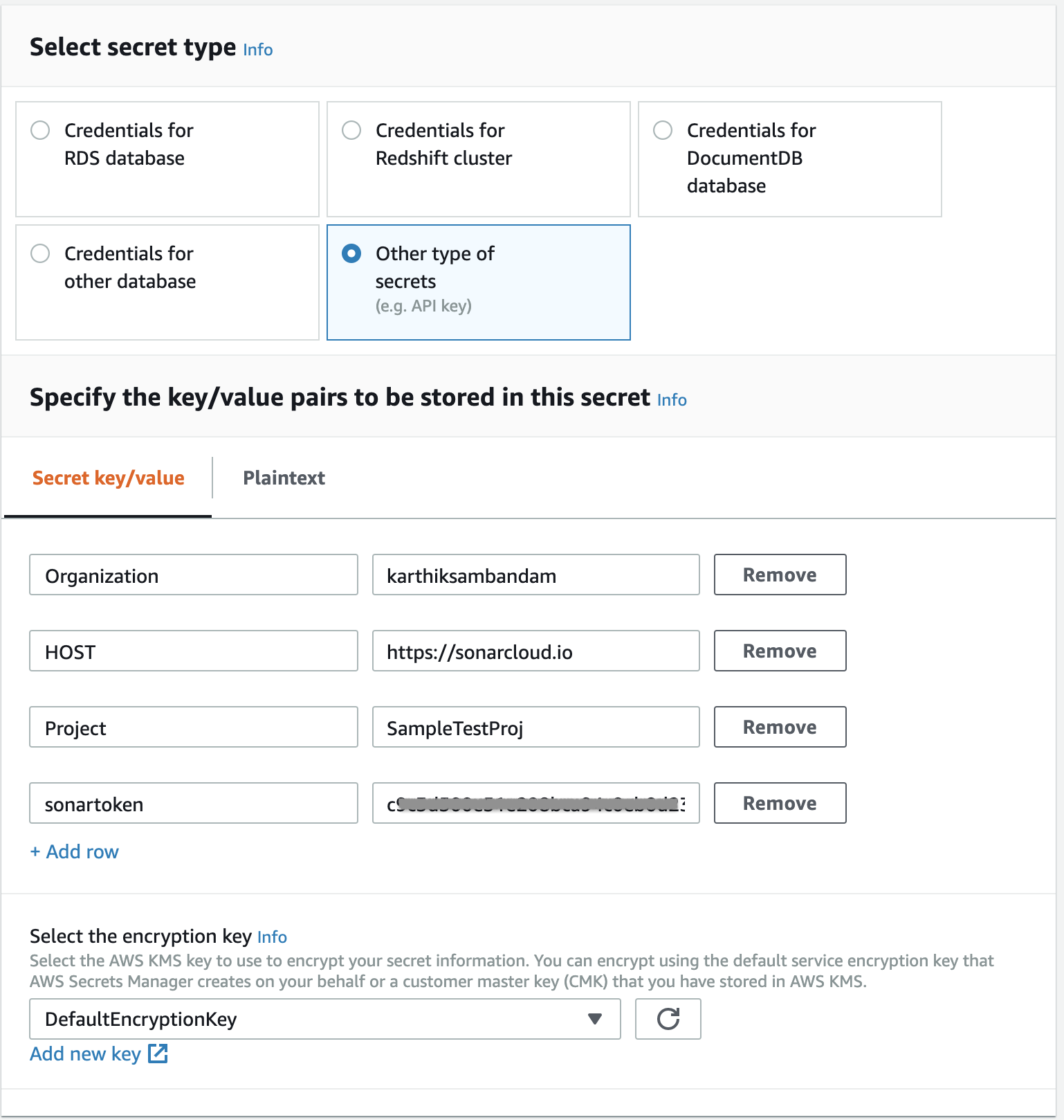 AWS Secret Manager setup