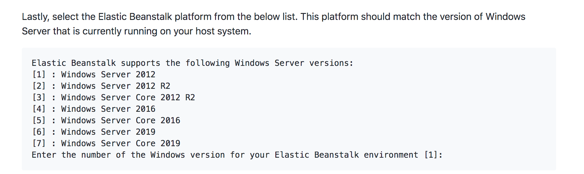 EB platform selection