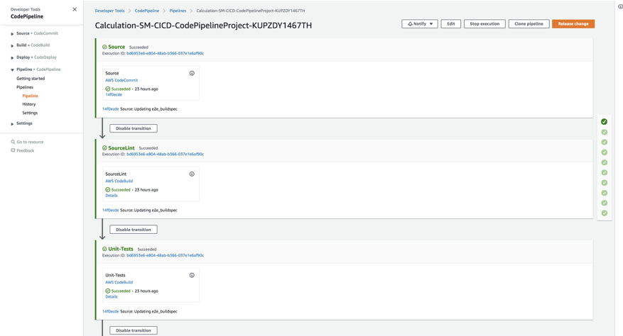 CodePipeline project