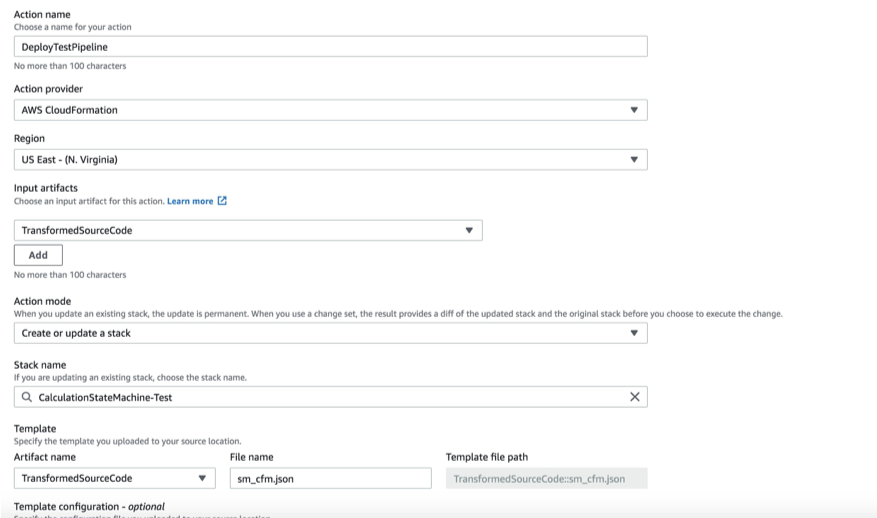 Deploy test pipeline