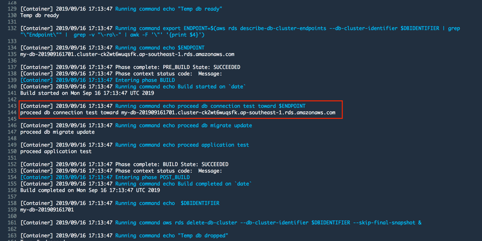 CodeBuild Project Build Log - build stage