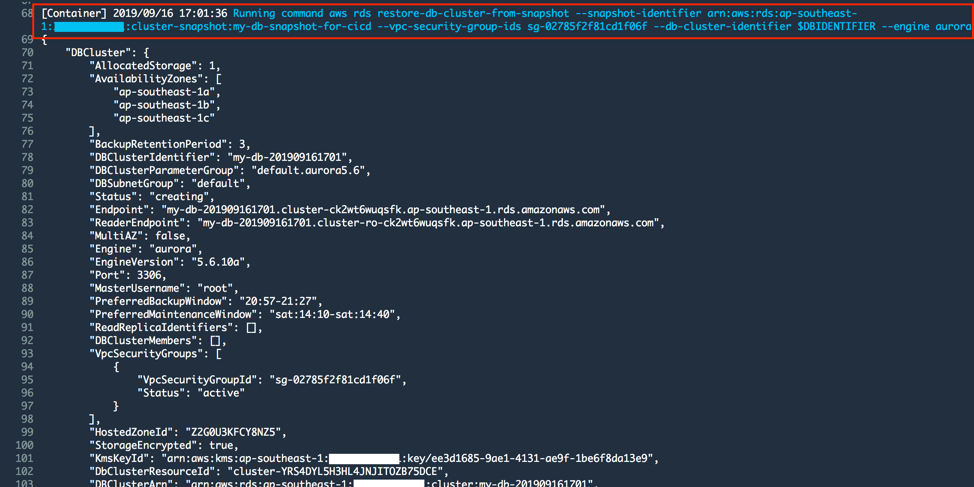 CodeBuild ProjectBuild Log - pre_build stage