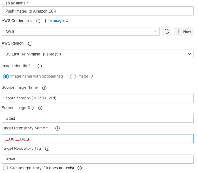 Pipeline configuration page Azure DevOps