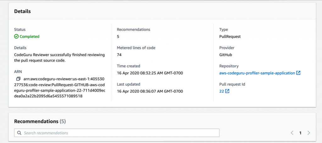 PR Dashboard with Status