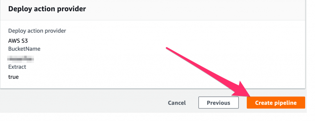 Review pipeline options and select create pipeline.