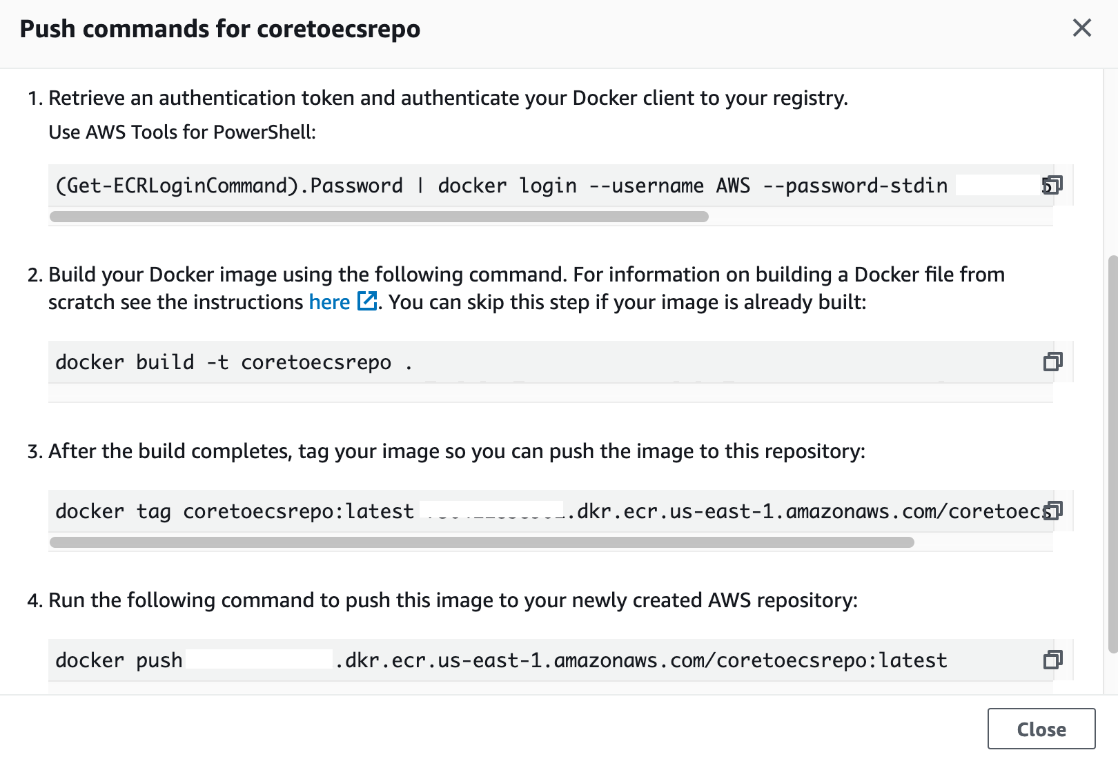 Push to Amazon Elastic Repository