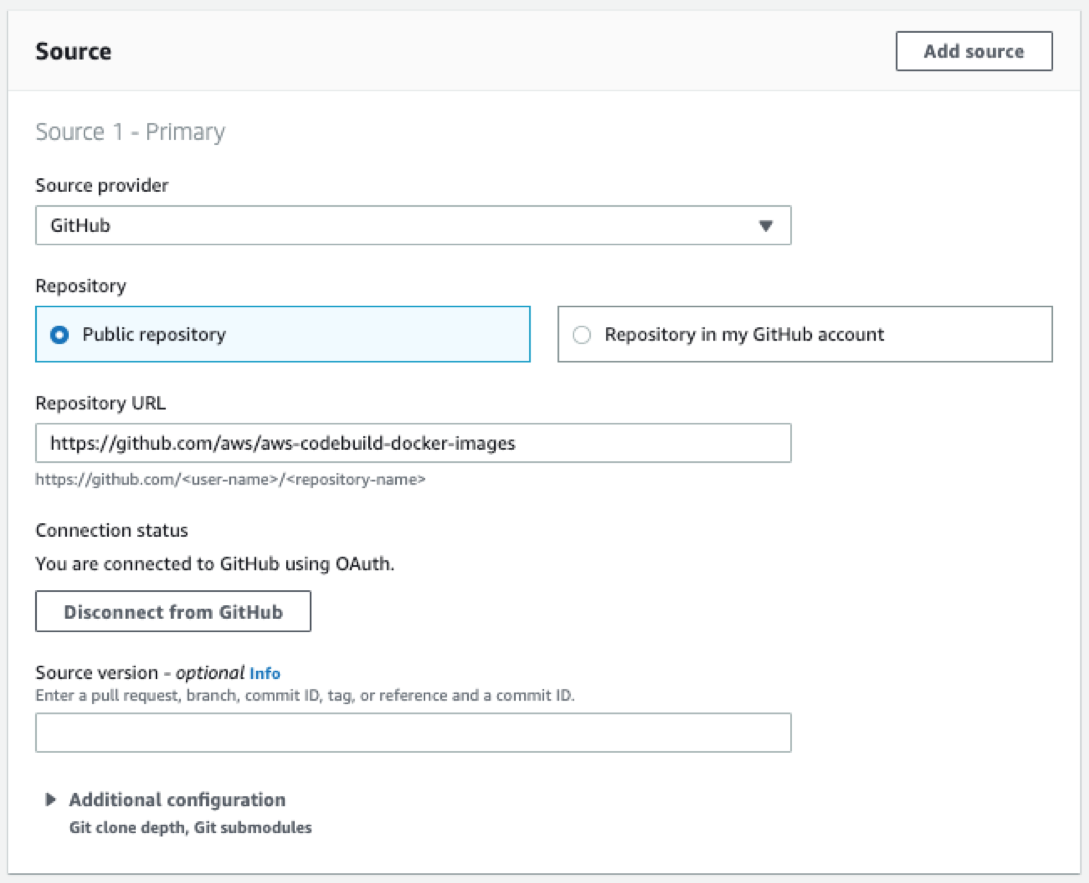 CodeBuildGitHubSourceConfiguration