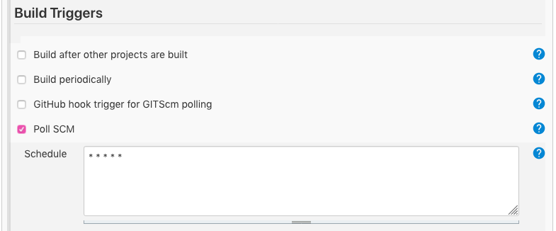 Jenkins source polling configuration