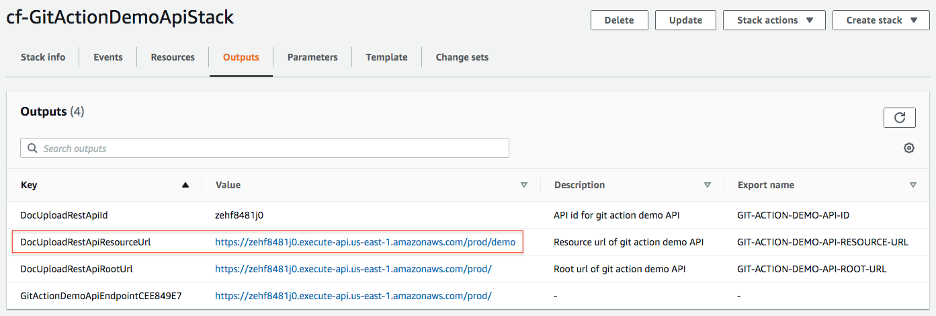 Lambda API stack in us-east-1