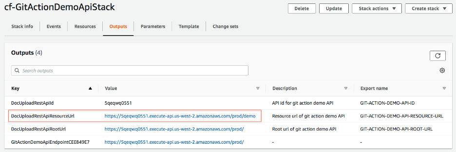 Lambda API stack in us-west-2