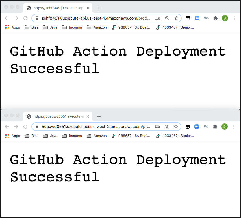 API Invocation Output