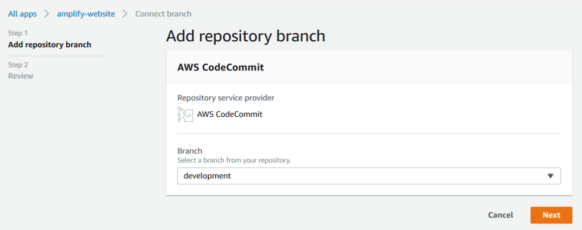add development branch