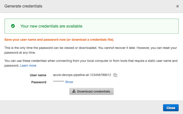 IAM console screenshot