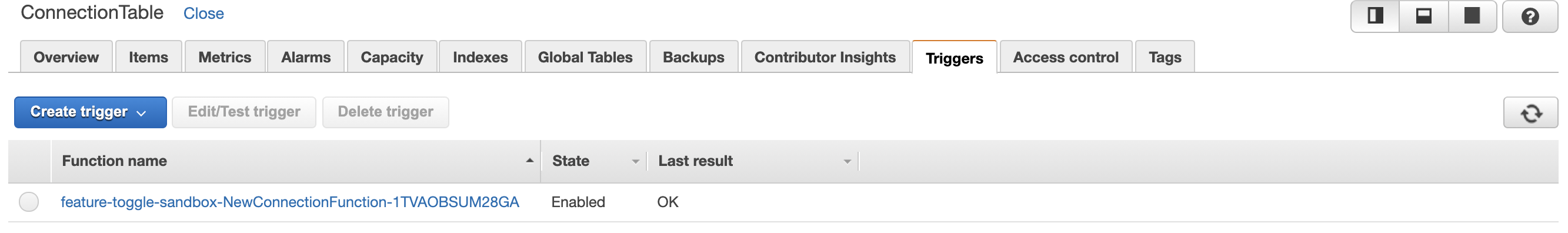 DynamoDB stream configuration