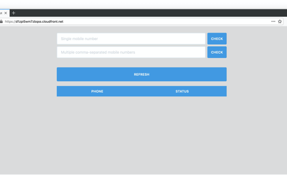 Application home page