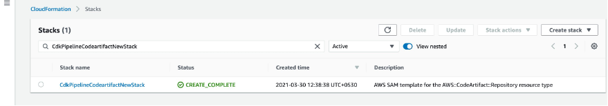 aws-codeartifact-pipeline-cloudformation-stack