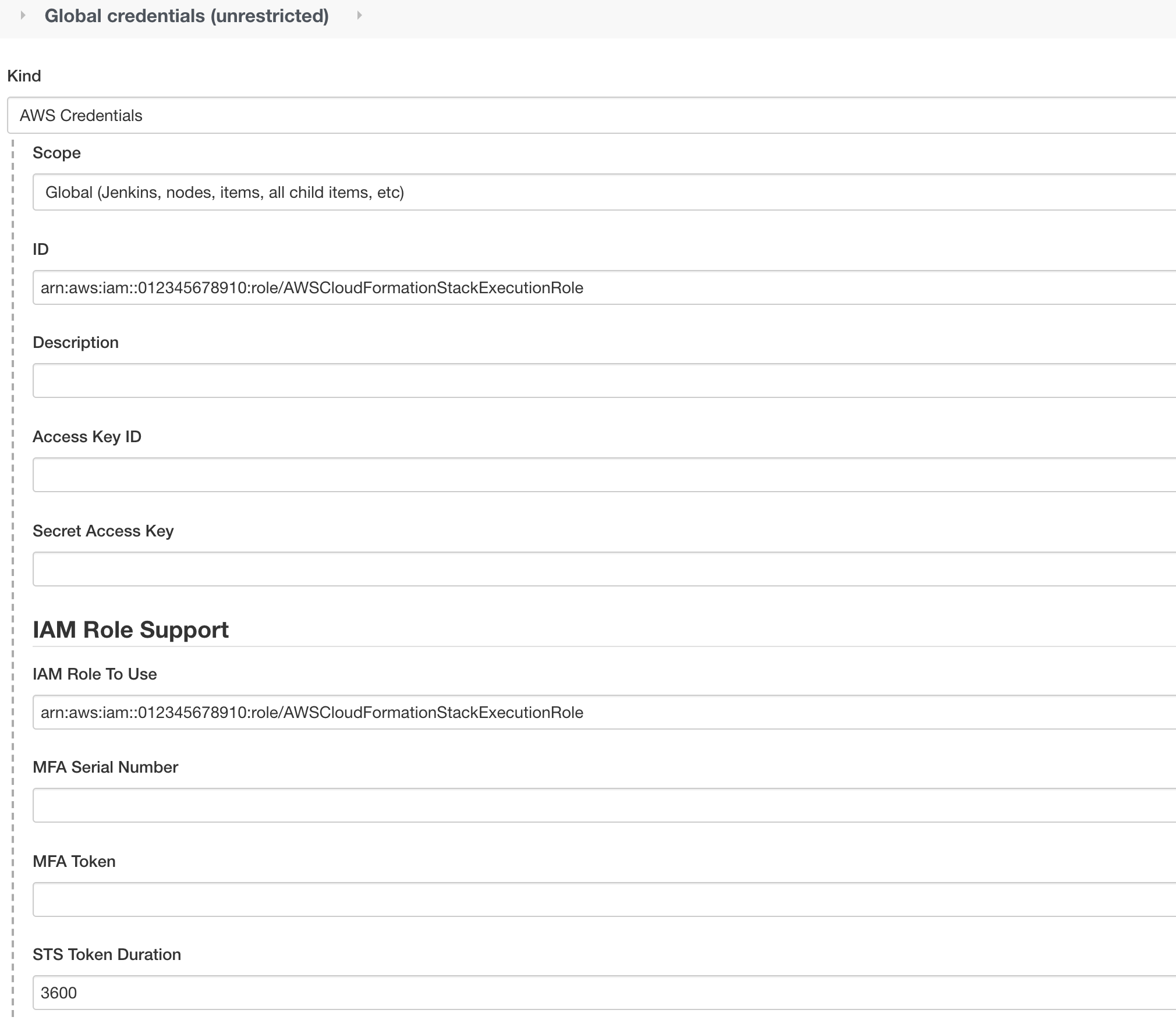 Setting up credentials on Jenkins
