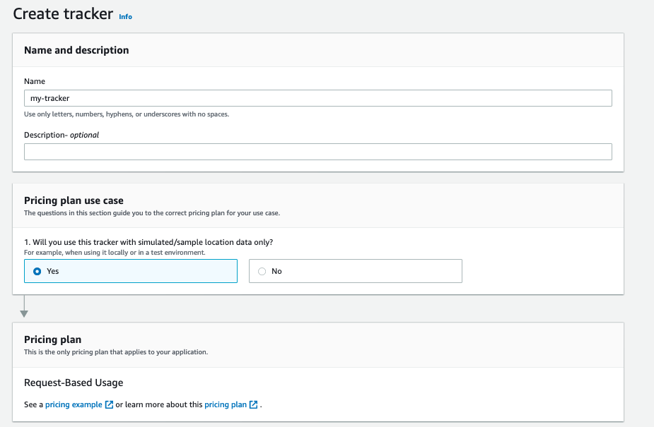 Create a Tracker form
