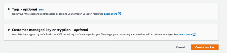 Confirm create tracker