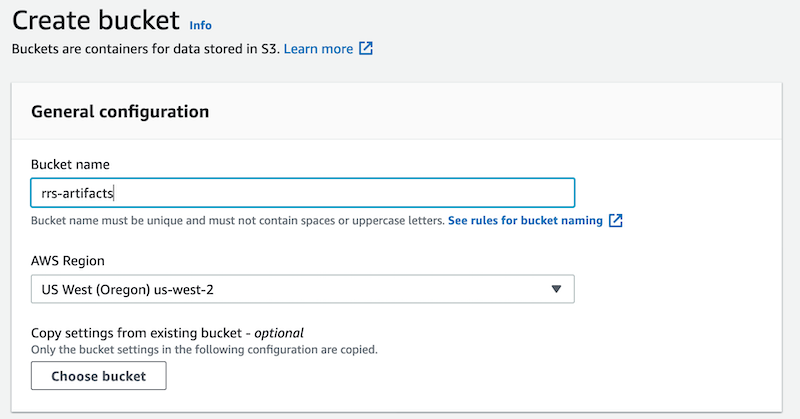 creating an s3 bucket