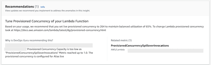 Recommendations section previously explained in post.