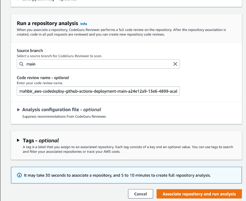 Figure 3. associate the repository