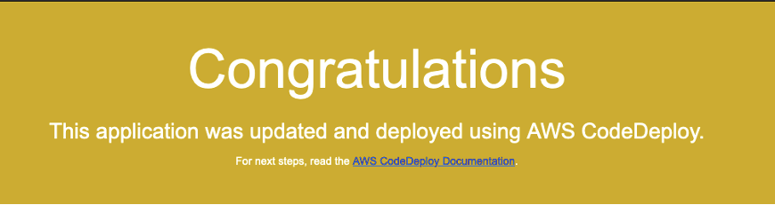 Image showing a new version of the deployed application