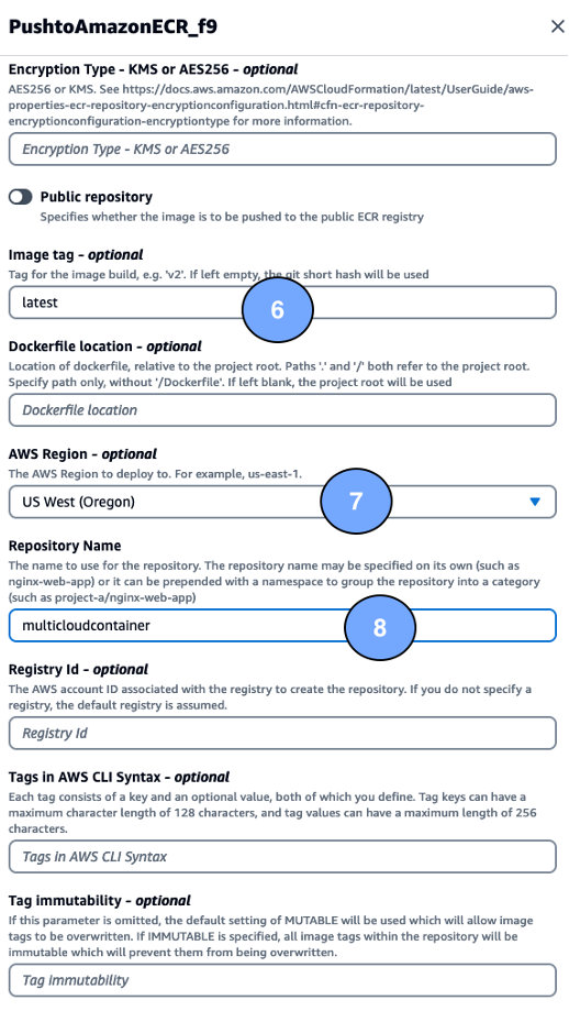 Configure ‘Push to ECR’ CodeCatalyst Action